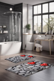 Mijölnir Juego de alfombrillas de baño de 2 piezas Multicolor